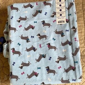 Dachshund flannel lady size large sleep pant